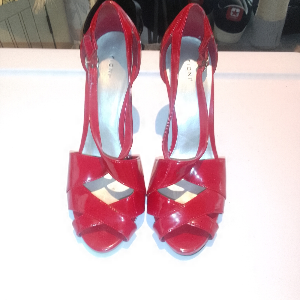 Fendi Red Patent Leather Heels Size 8.5